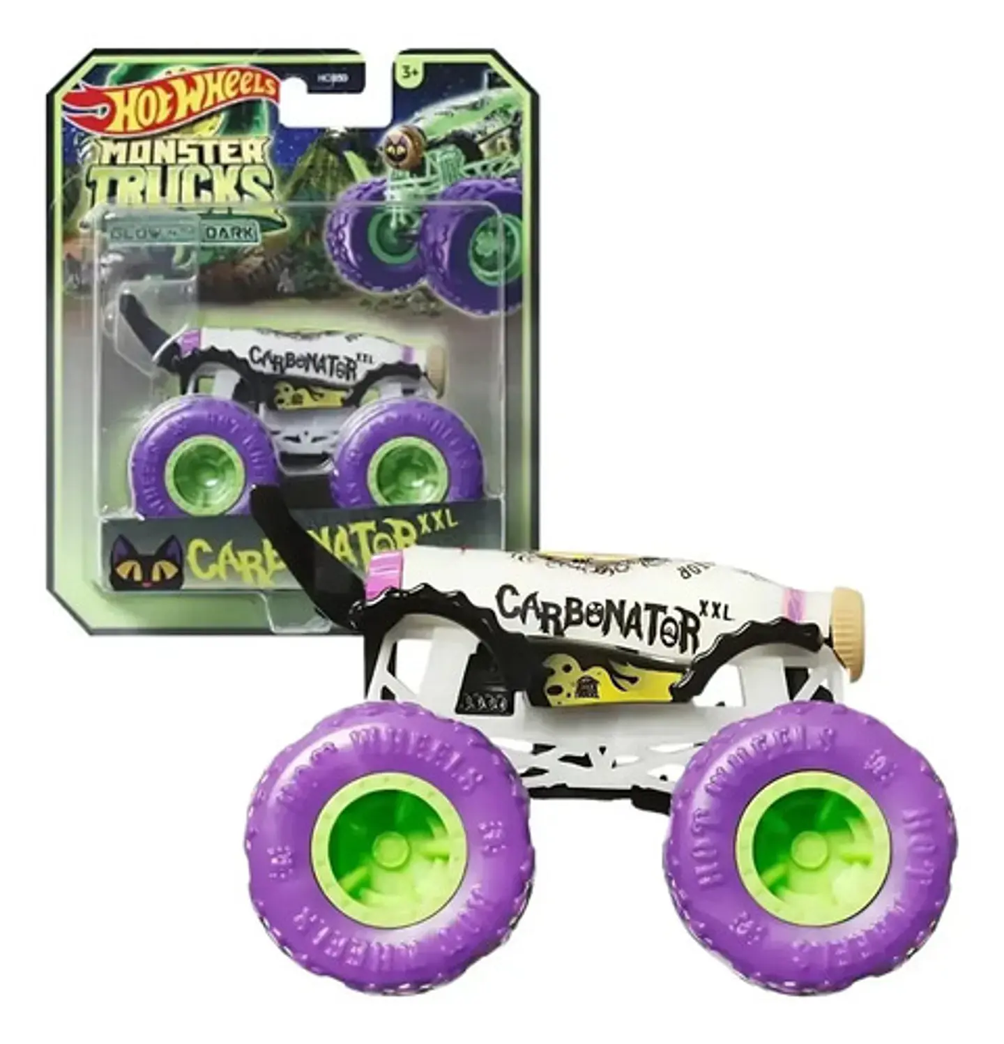 Hot Wheels Monster Trucks Glow 1:64 - Bone Shaker Multicolor 1