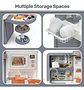 Cocina Juguete Realista Sonido Luz Vapor Agua Niños 95 Alto Color Gris - Miniatura 7