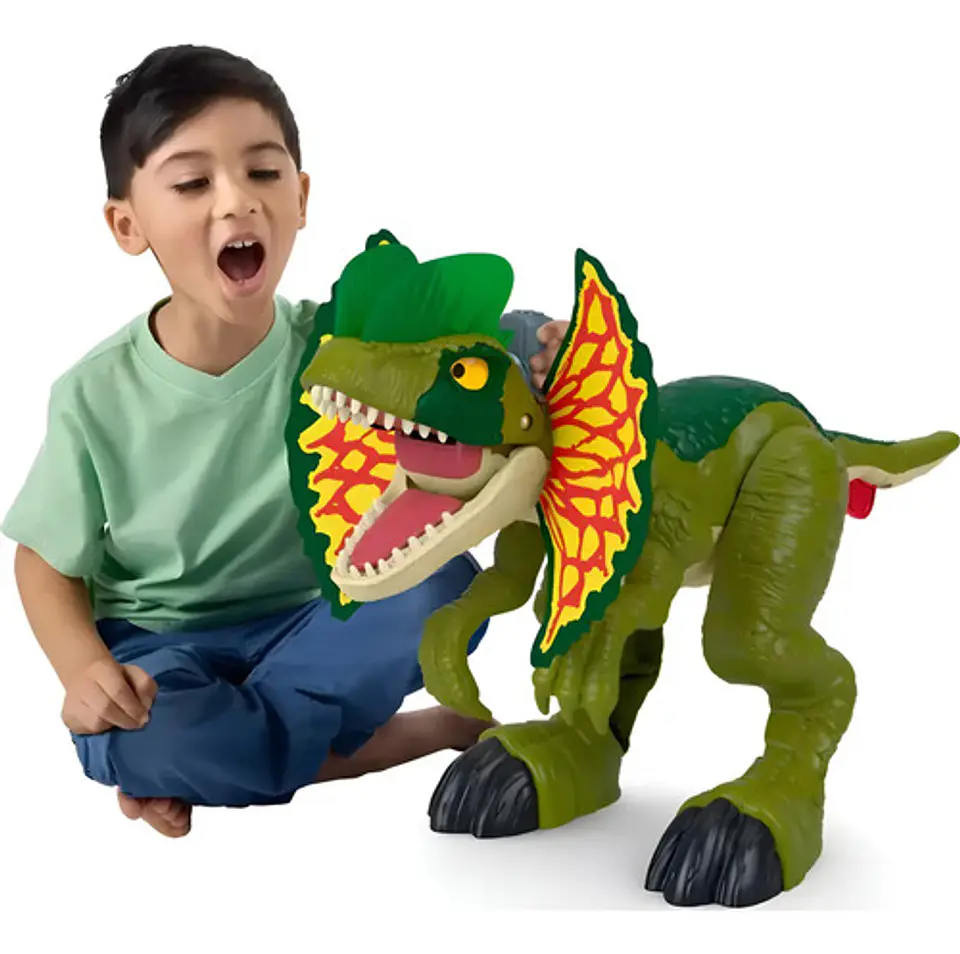 Dinosaurio Imaginext Jurassic Dilofosaurio Luces Y Sonidos 1