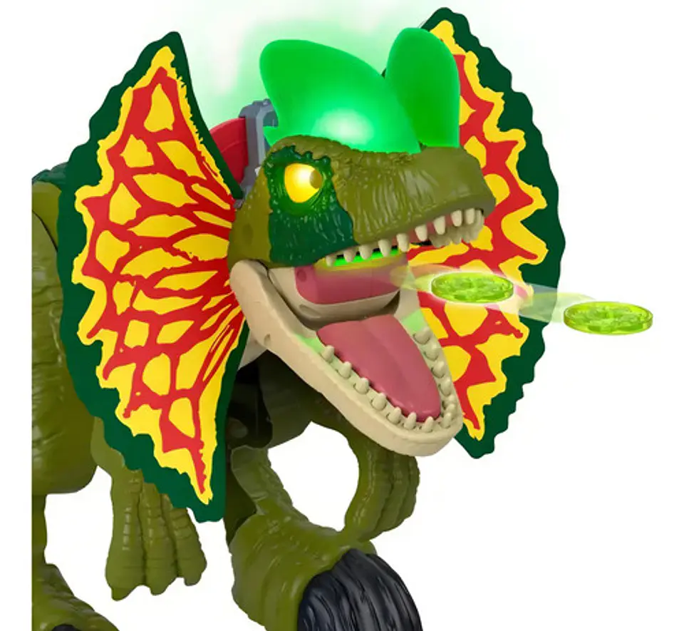 Dinosaurio Imaginext Jurassic Dilofosaurio Luces Y Sonidos 4