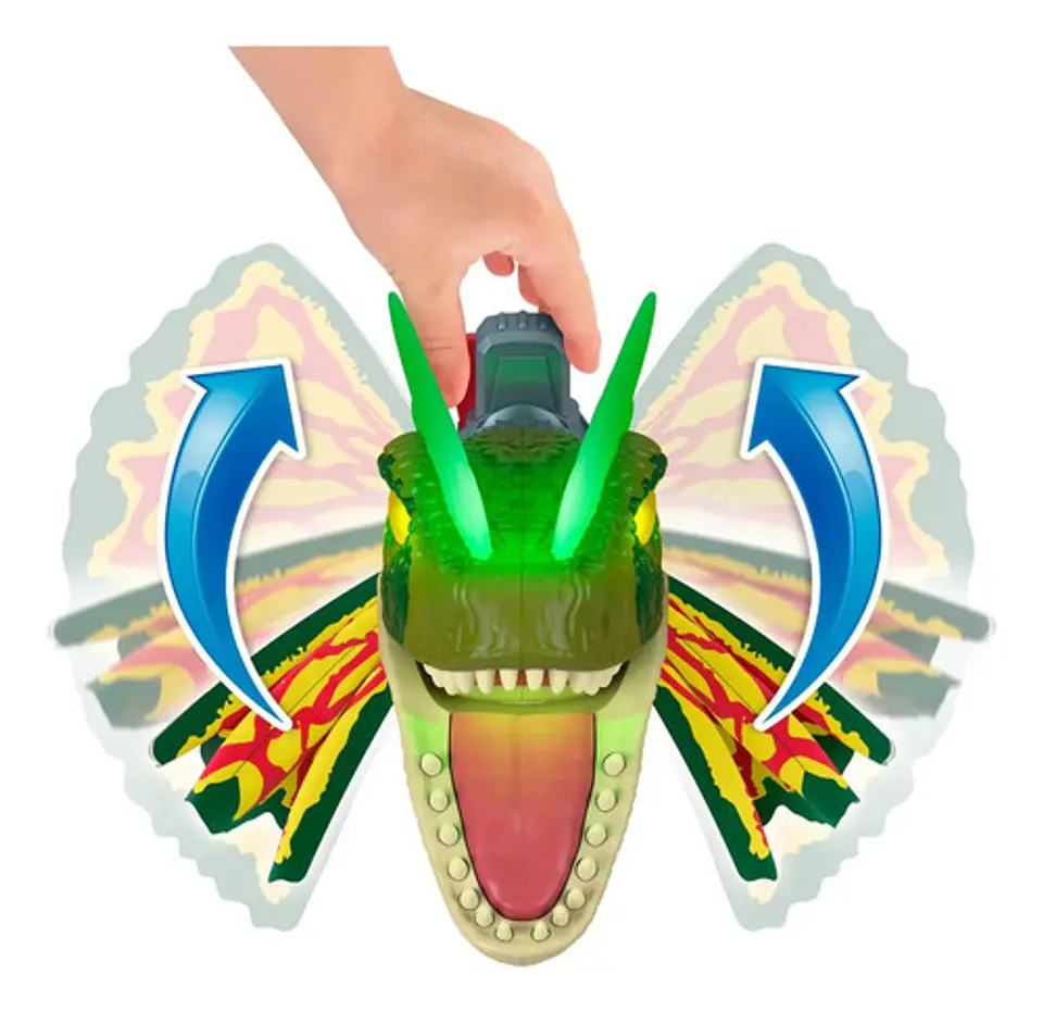 Dinosaurio Imaginext Jurassic Dilofosaurio Luces Y Sonidos 10
