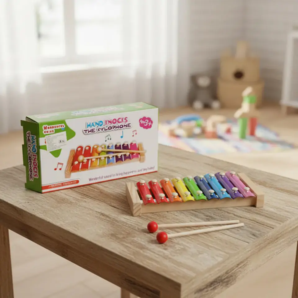 Xilofono Infantil Madera Juguete Educativo Juguete 8 Notas 1
