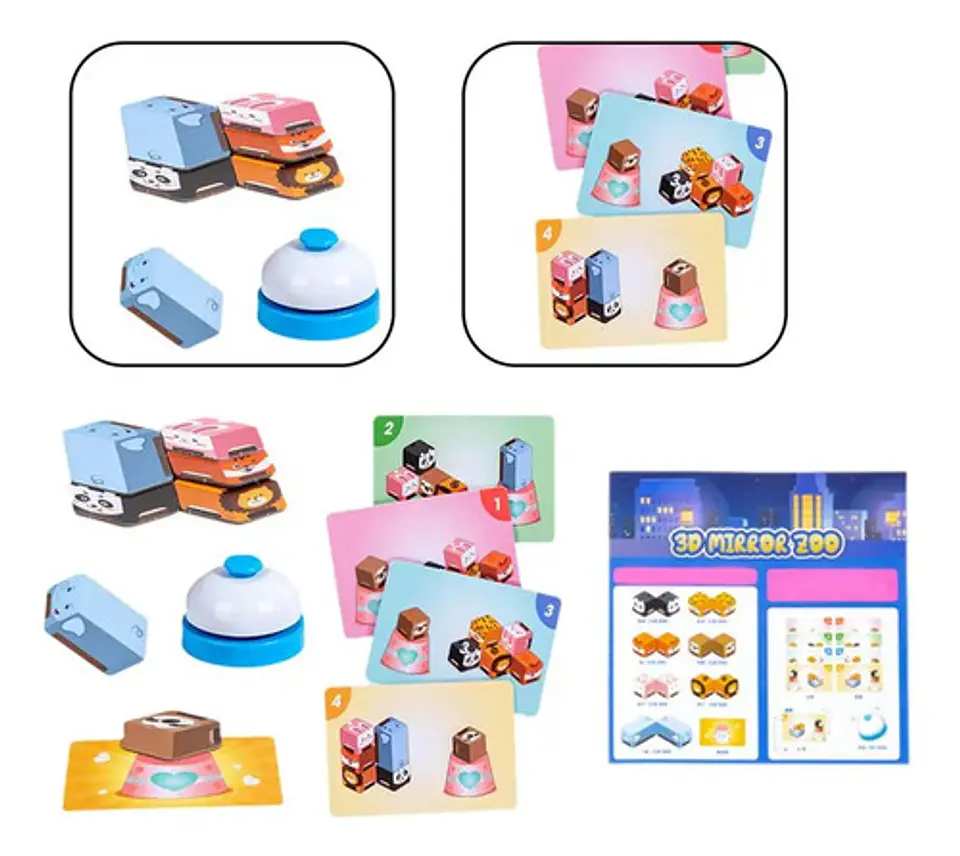 Juego  Bloques Logicos Construccion Animalitos Campana 8