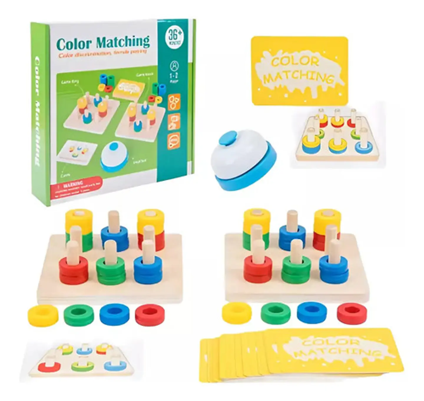 Juego Educatuivo Mesa Montessori Color Matching  Encajable 1