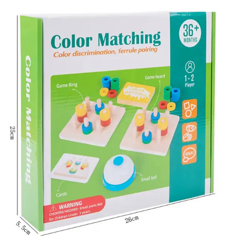 Juego Educatuivo Mesa Montessori Color Matching  Encajable 2