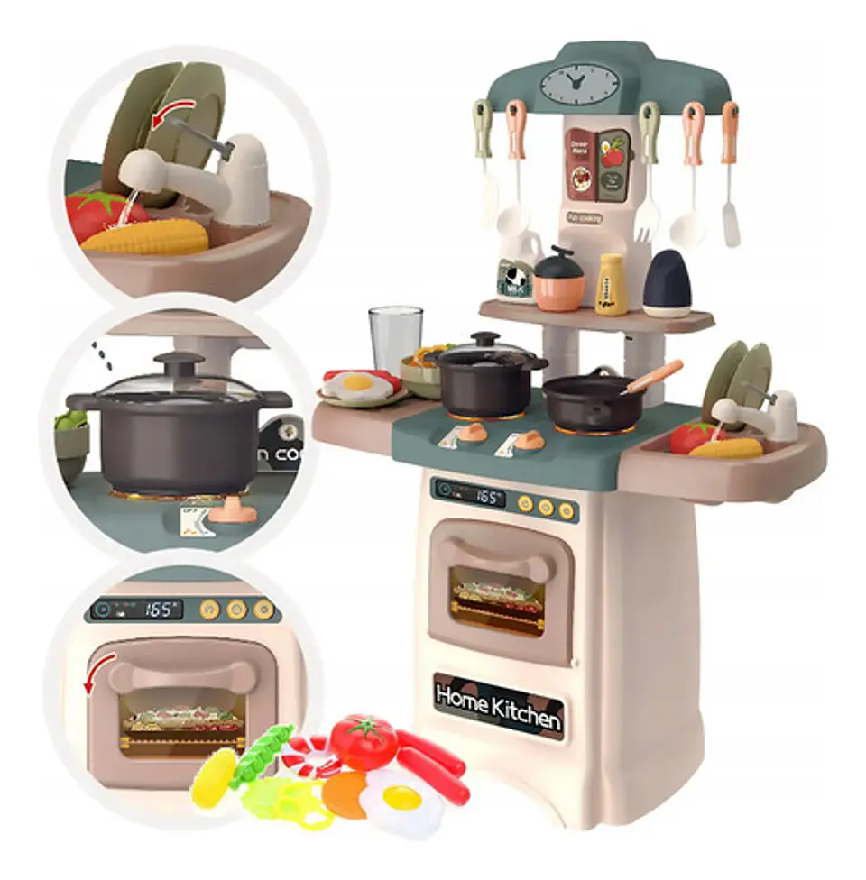 Set Cocina De Juguete Niñas Infantil Agua Sonidos Y Luz Azul 889-175 4