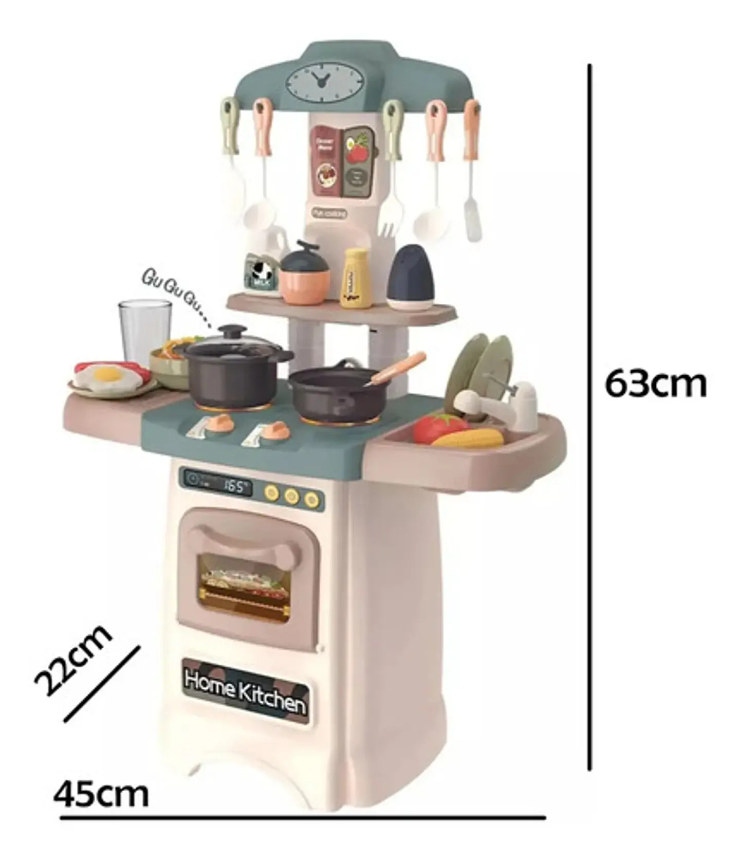 Set Cocina De Juguete Niñas Infantil Agua Sonidos Y Luz Azul 889-175 6