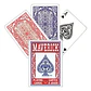 2barajas Cartas Póker Victoria Azul-roja Letras Grandes Lino Azul Y Rojo Azul/rojo Francés,inglés - Miniatura 2