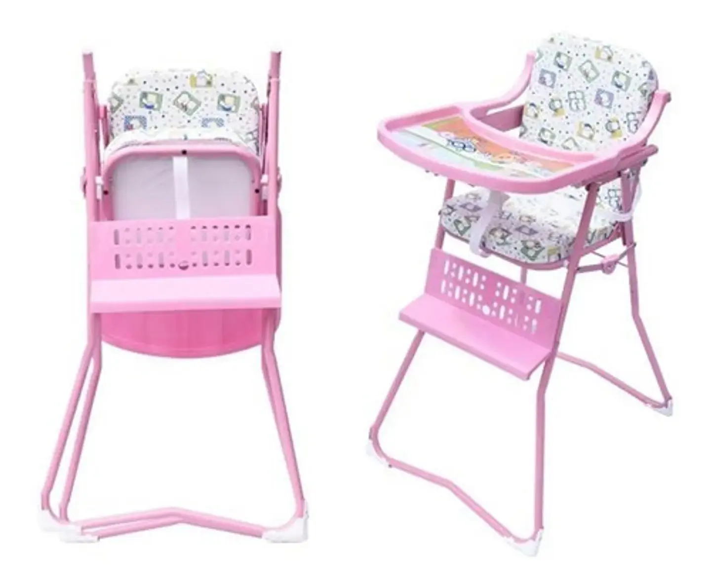 Silla Comedor Plegable Para Bebe Niña Y Niño Azul 1