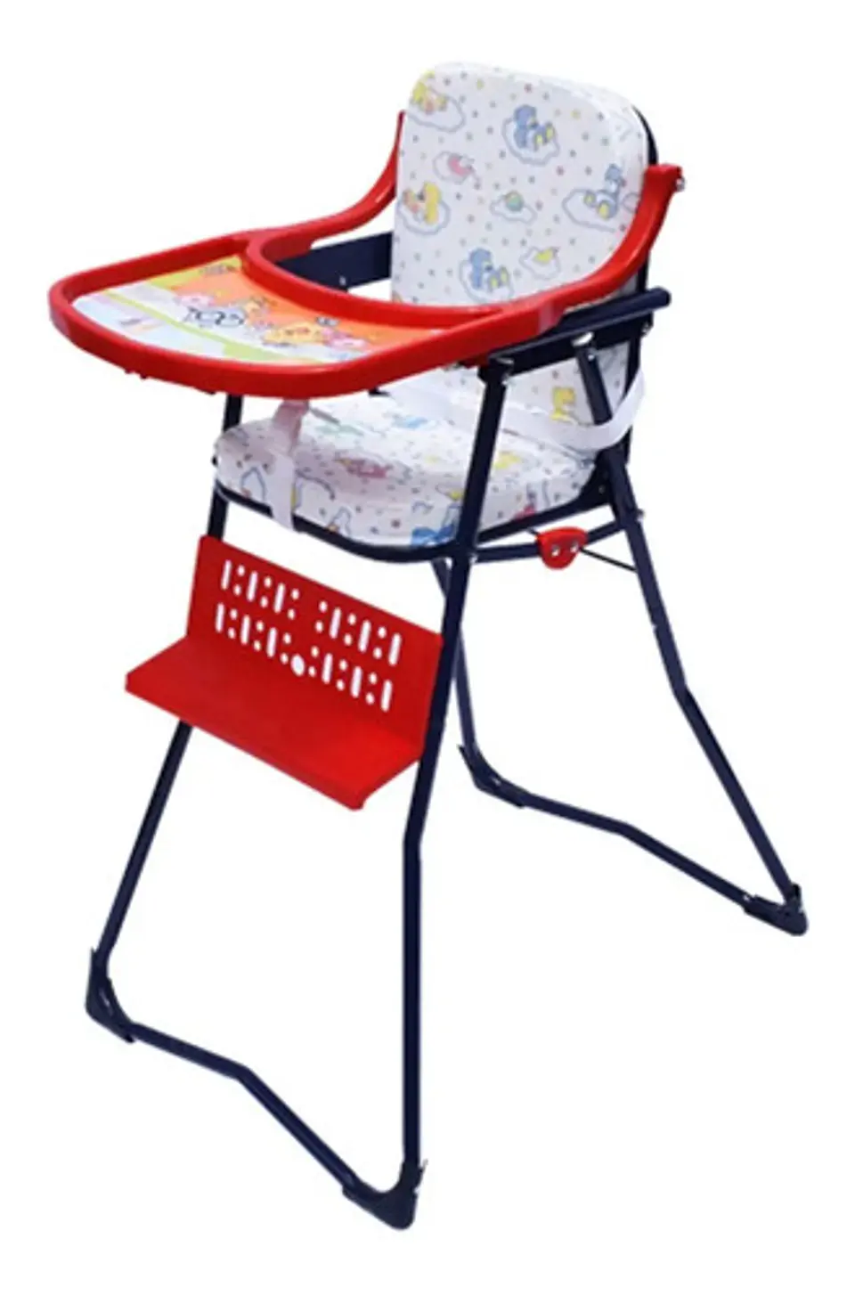 Silla Comedor Plegable Para Bebe Niña Y Niño Azul 4