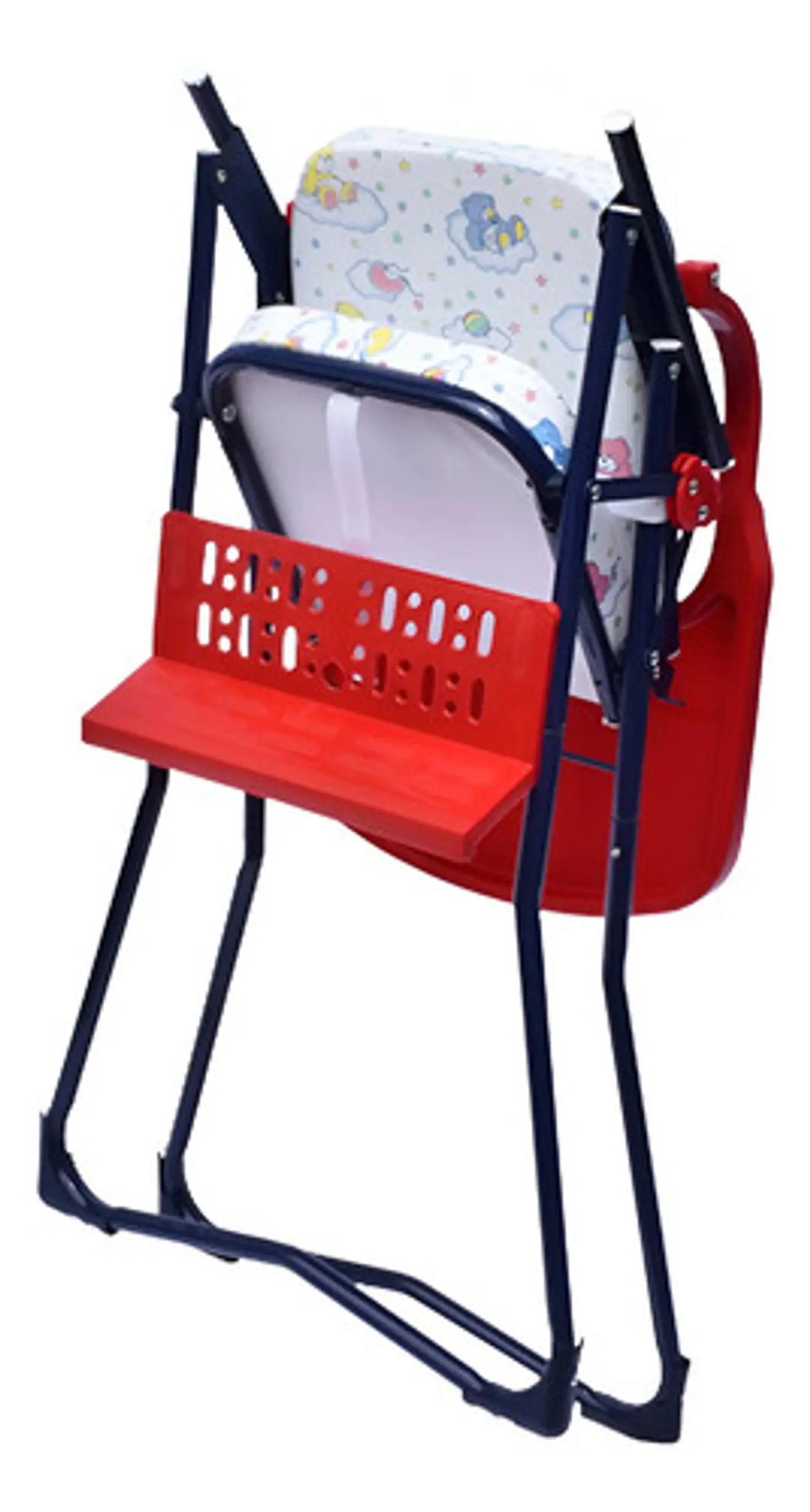 Silla Comedor Plegable Para Bebe Niña Y Niño Azul 6