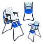 Silla Comedor Plegable Para Bebe Niña Y Niño Azul - Miniatura 7