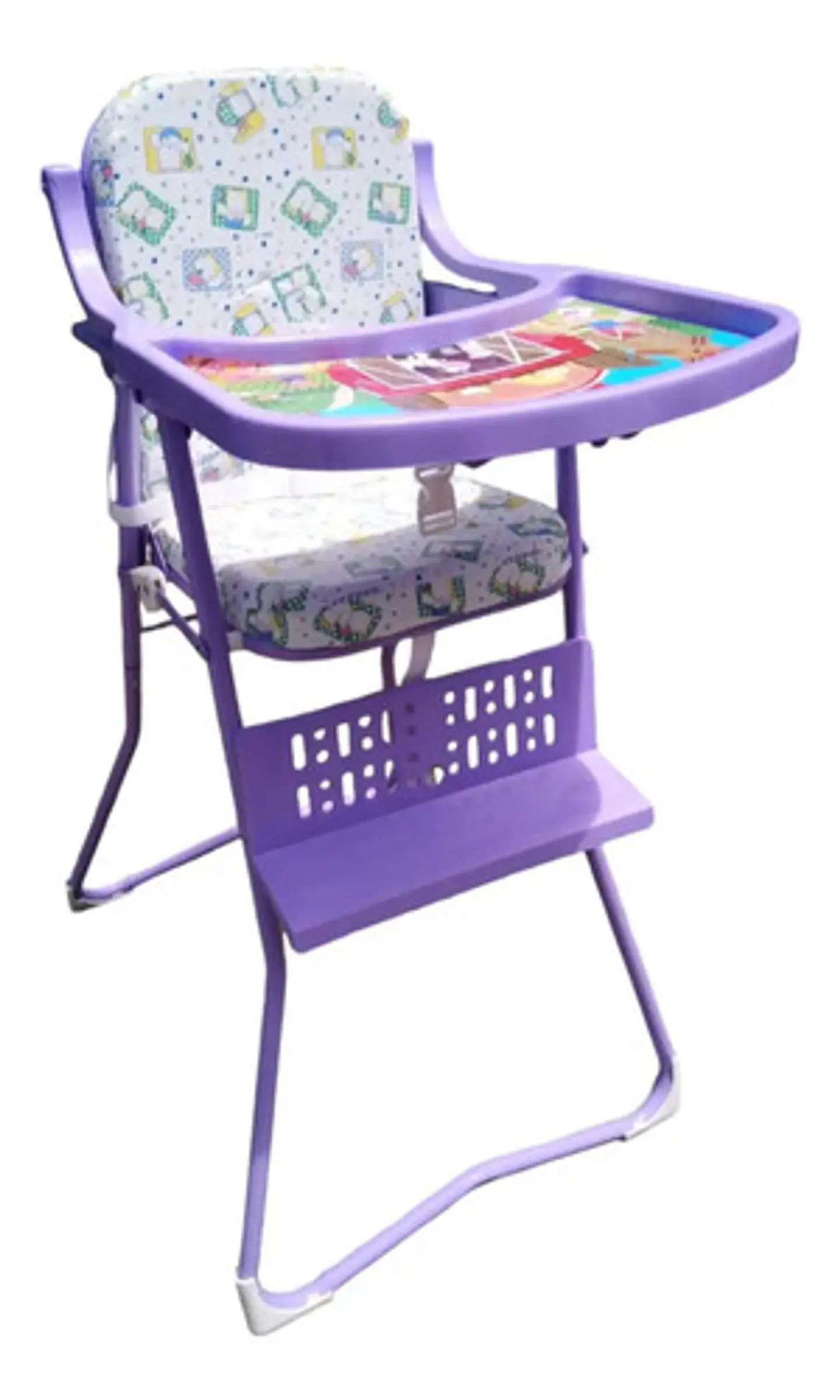 Silla Comedor Plegable Para Bebe Niña Y Niño Azul 11