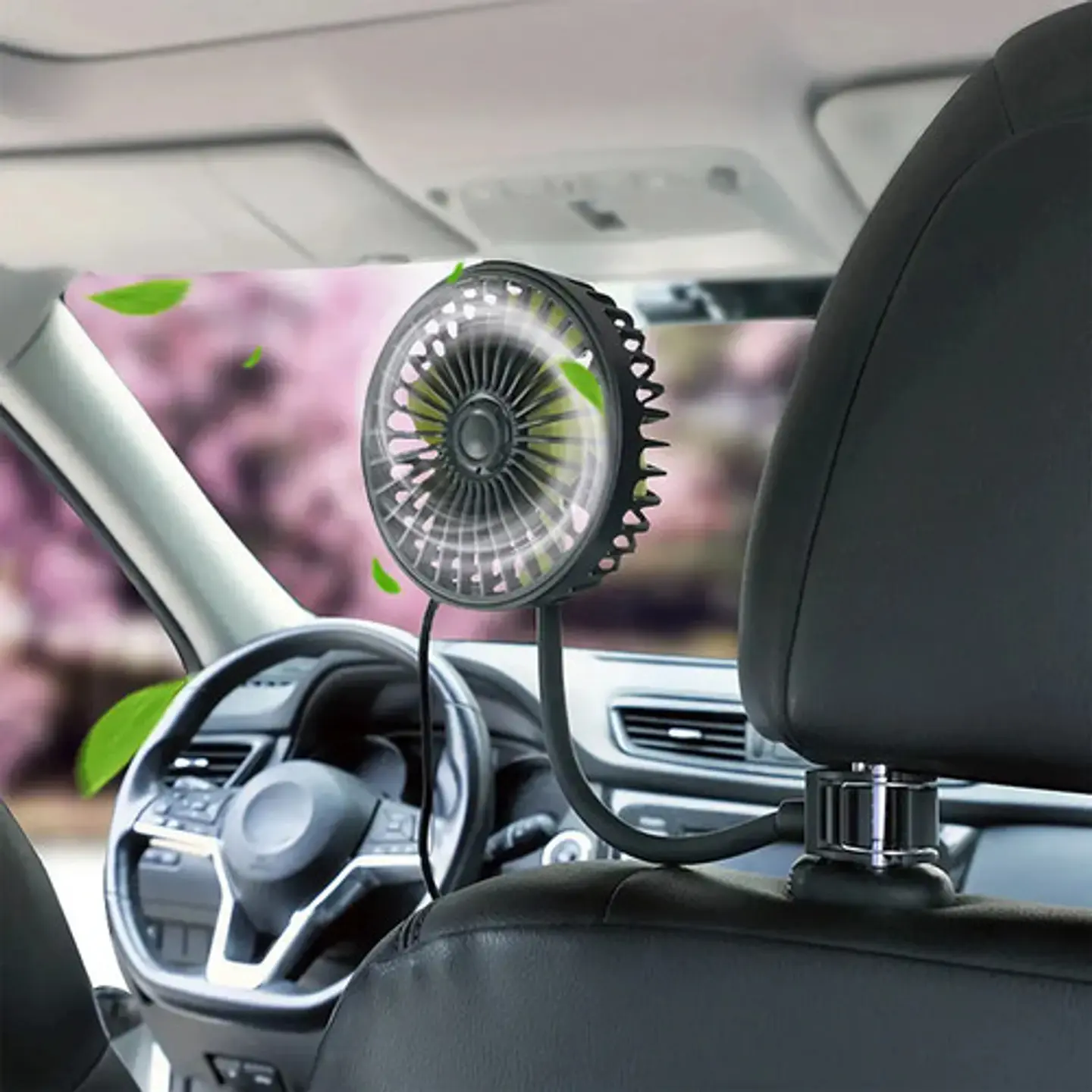 Ventilador Portatil Usb Flexible Adhesivo Cabecero De Carro 2