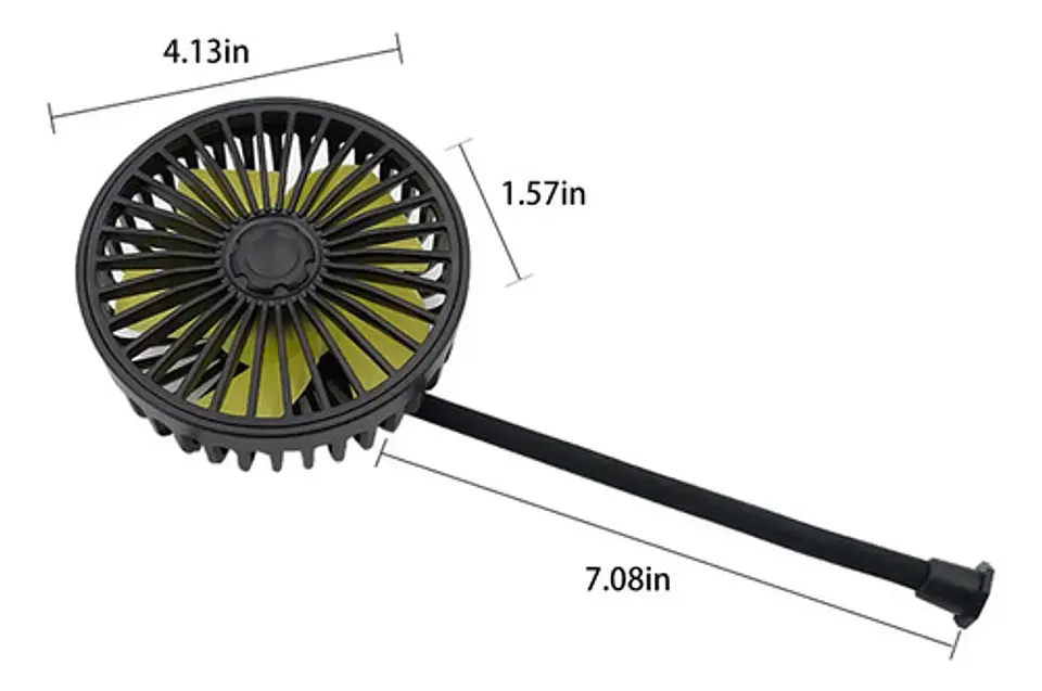 Ventilador Portatil Usb Flexible Adhesivo Cabecero De Carro 3