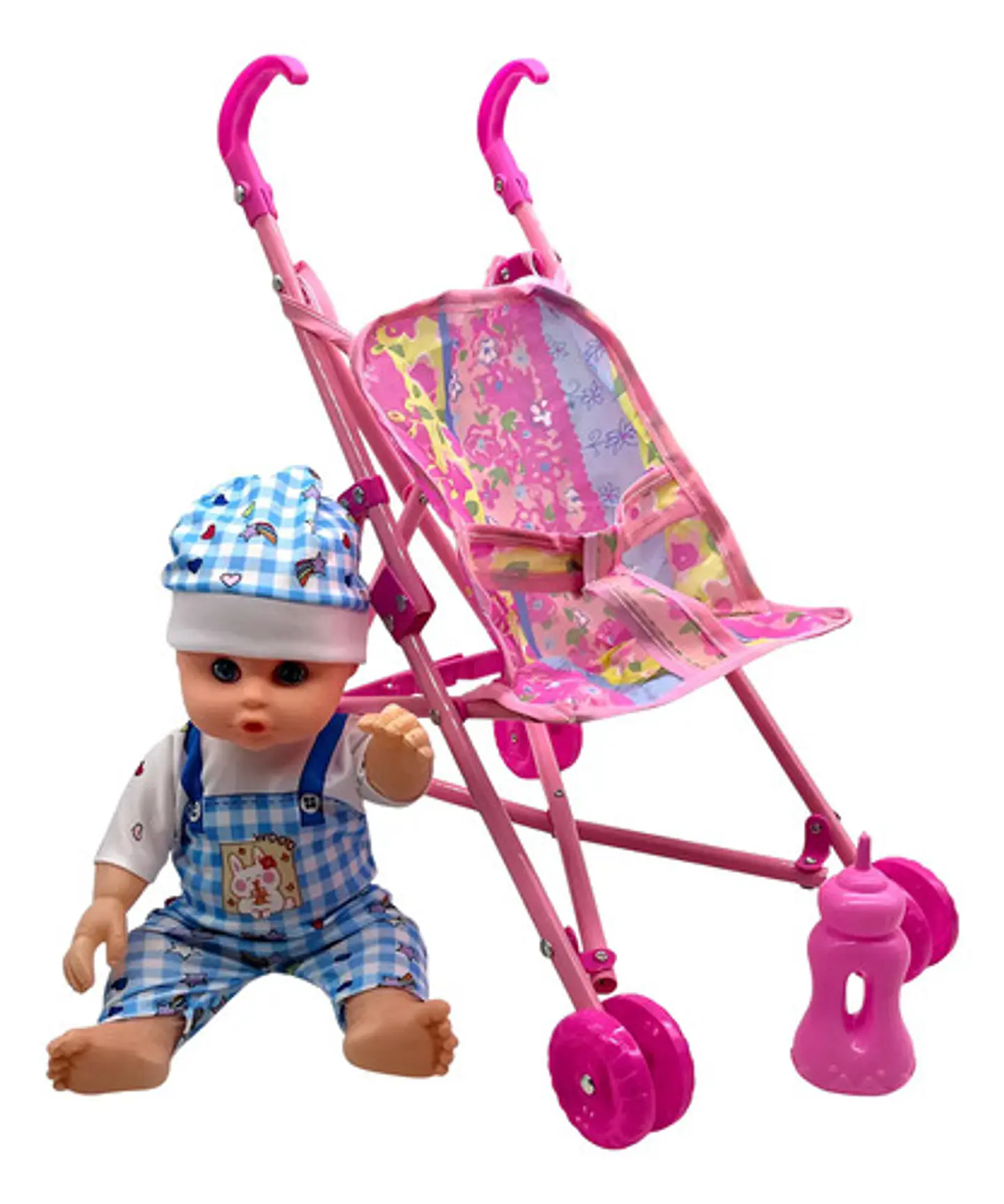 Cochecito Plegable Para Muñecas Luna Bebé Modelo E012-1 1