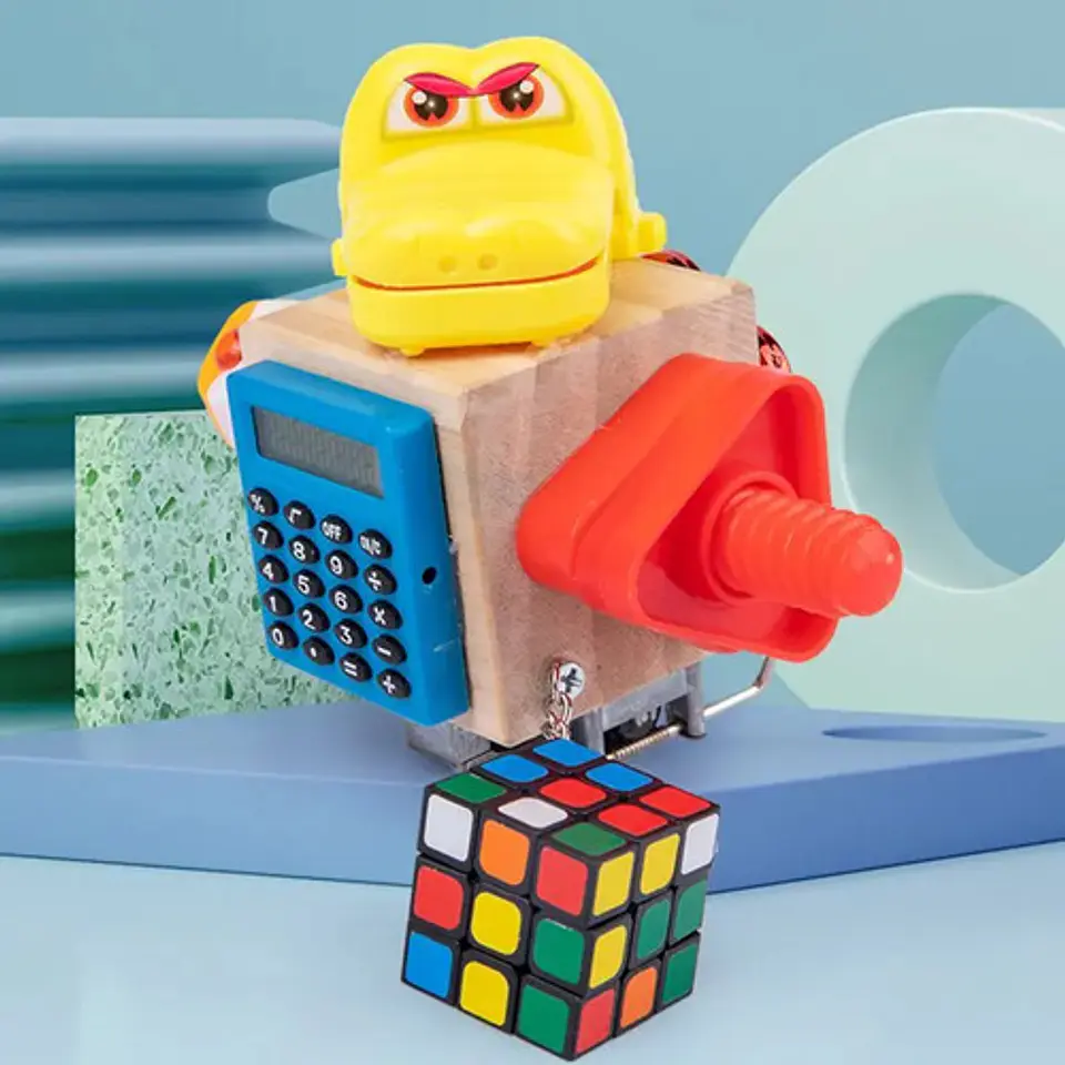 Fidget Cubo Multifuncional Caja Musical Dino Spin 6 Caras 6