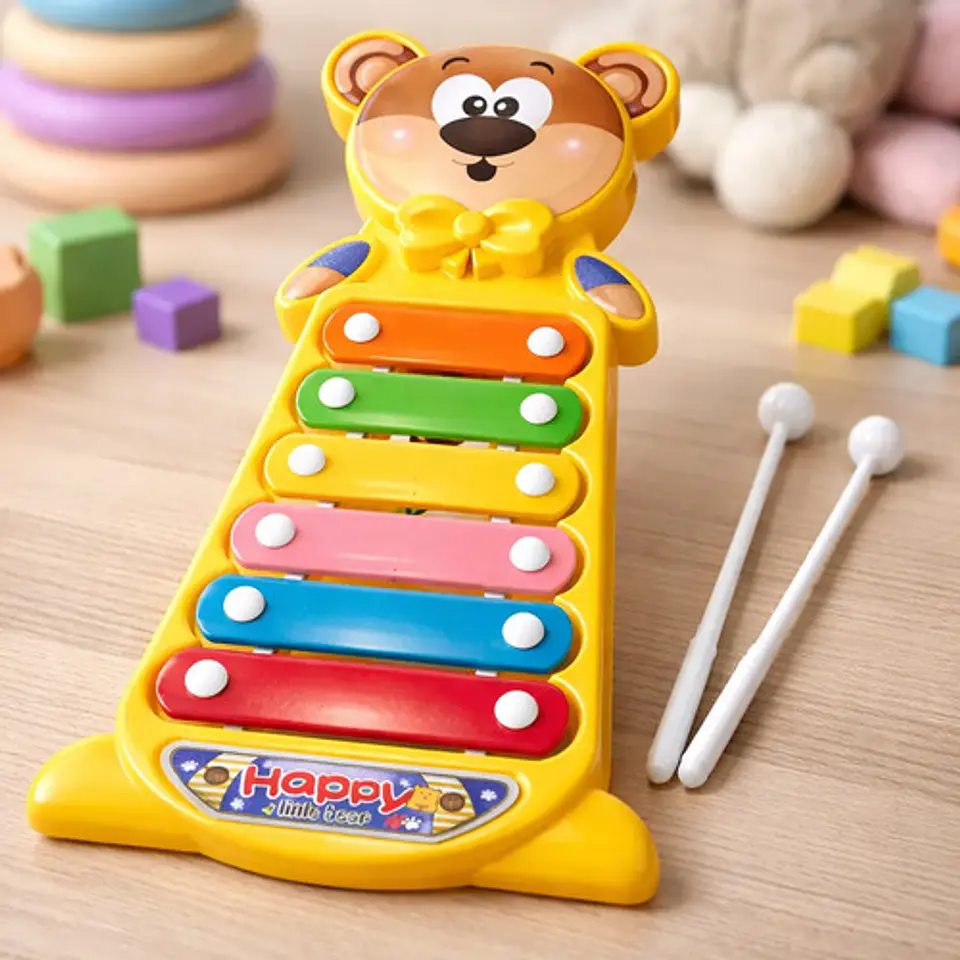 Xilofono Marimba Pequeña Juguete Niños Musical Oso 1
