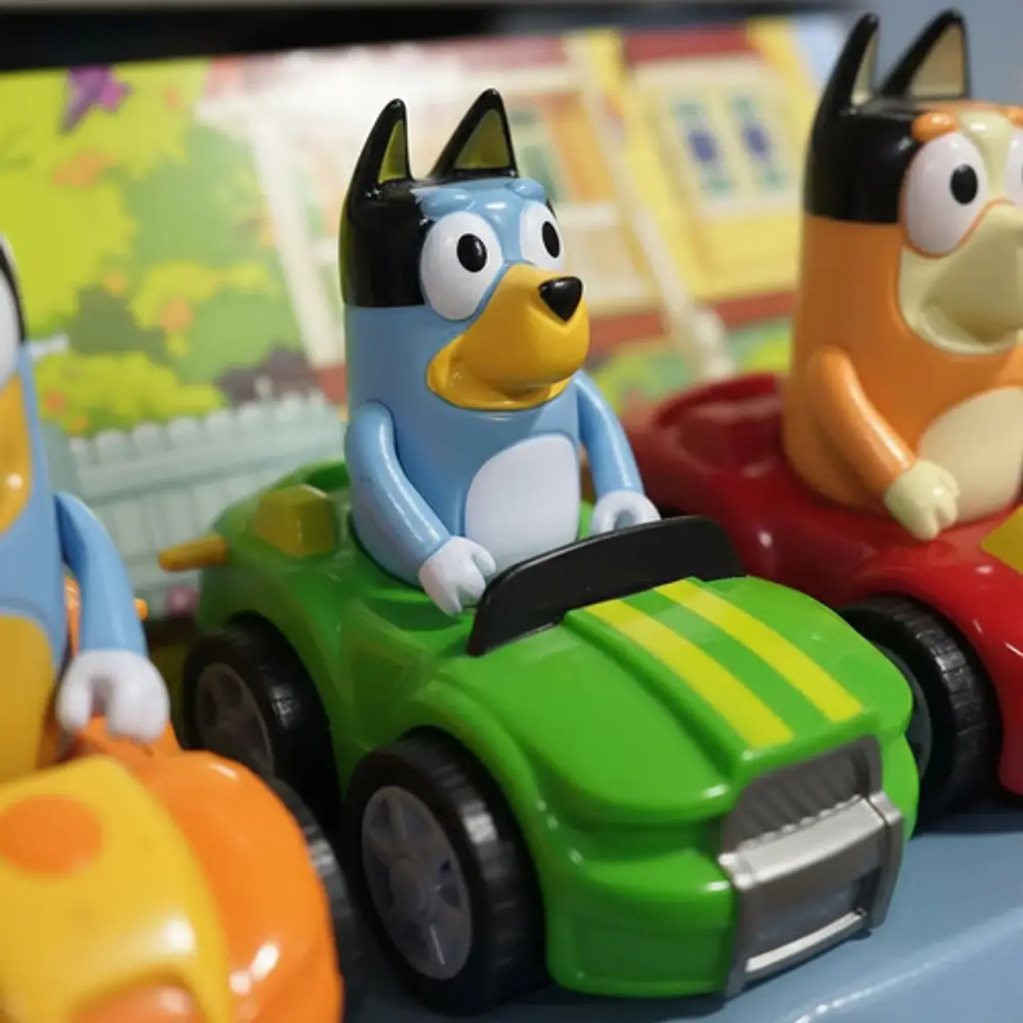 Set De Carritos De Arrastre X4 Bluey Y Sus Amigos 3