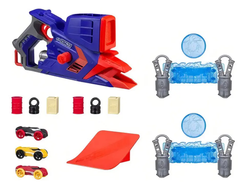 Lanzador De Coches Hasbro Flashfury Chaos C0788 Nerf Nitro Awesome Blue 2