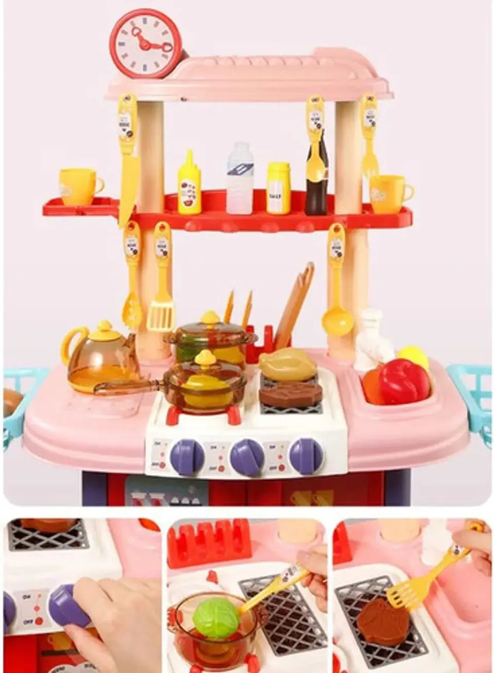 Cocina Juguete Infantil Asador Bbq Con Comida Y Accesorios 3