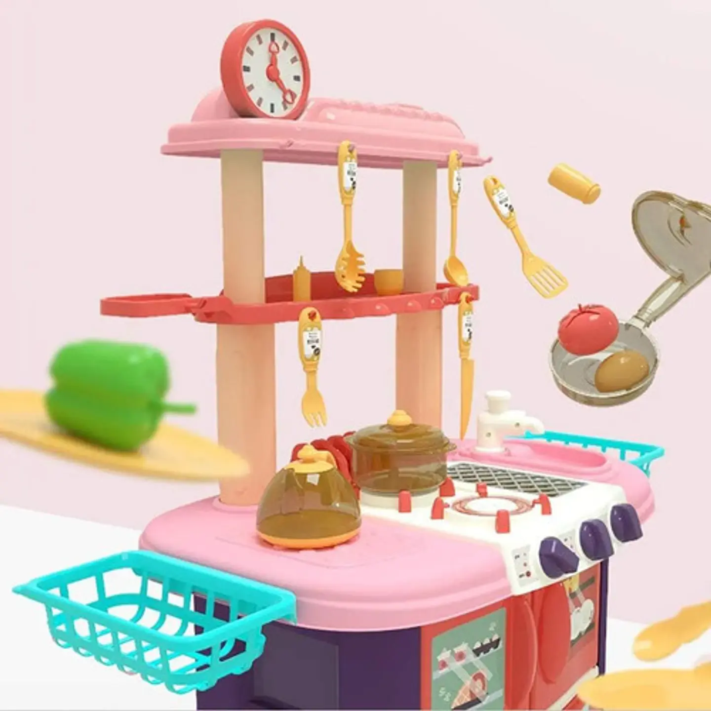 Cocina Juguete Infantil Asador Bbq Con Comida Y Accesorios 5