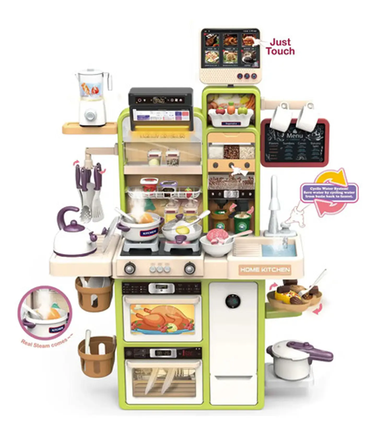 Cocina Inteligente 97cm Infantil Vapor Agua Electrodoméstico 2