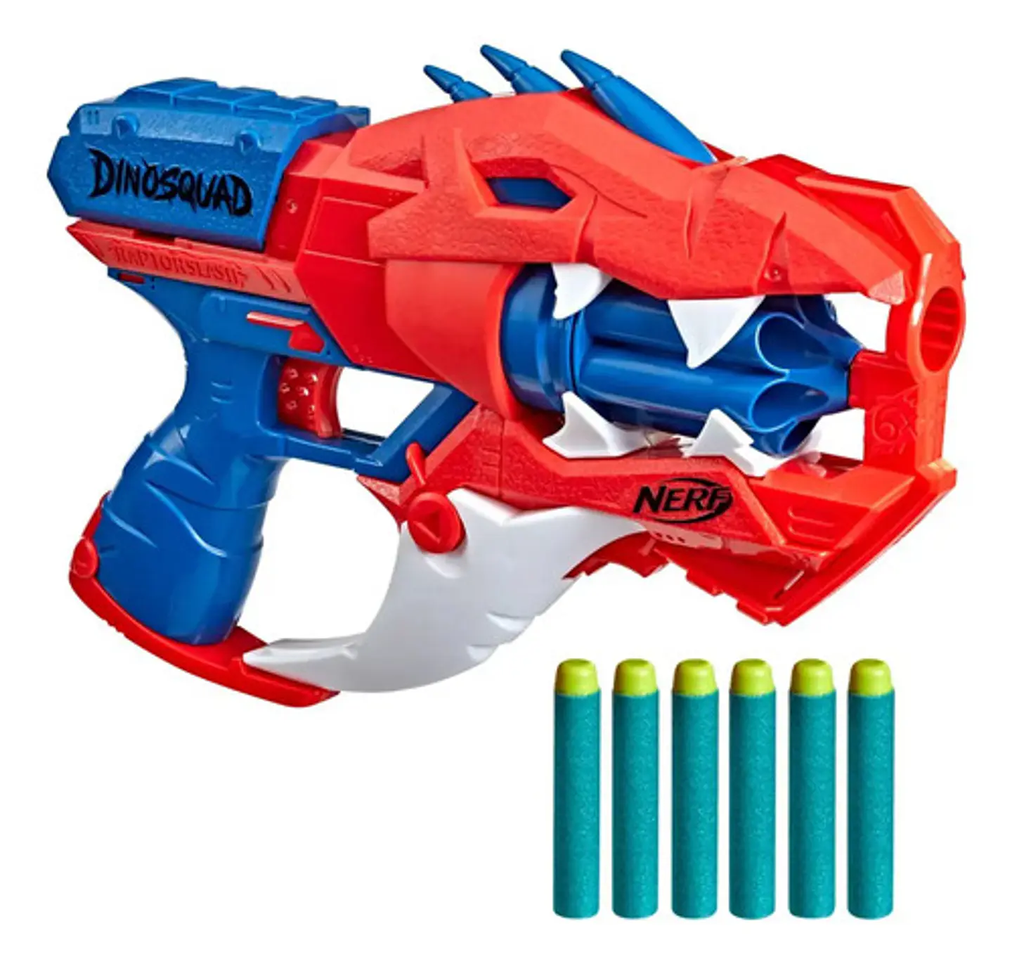 Lanzador Nerf Dinosquad Raptor Slash 6 Dardos Rojo 9