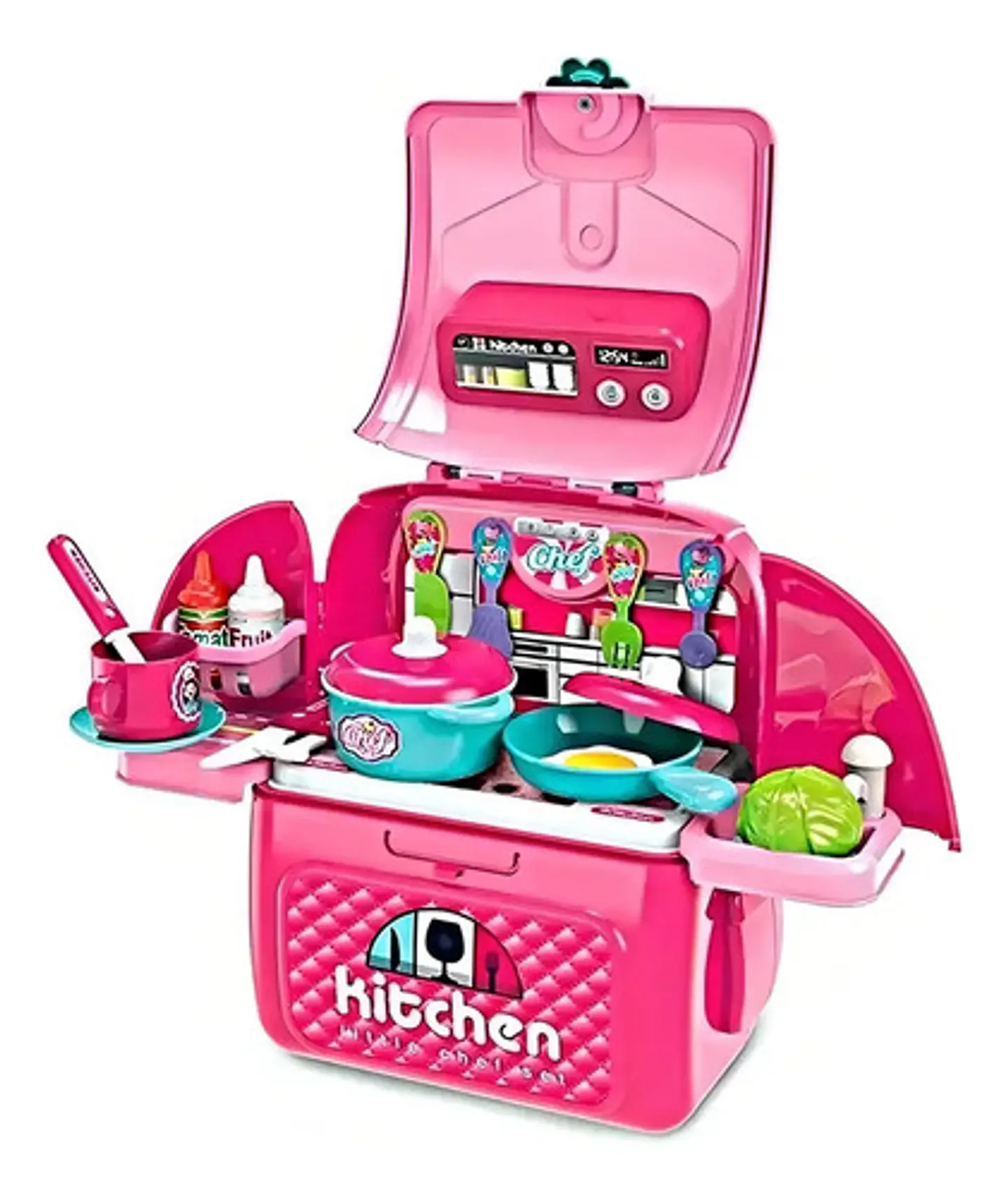 Set De Cocina Maleta Chef Portatil Niña Juguete 40cm Color Multicolor 2