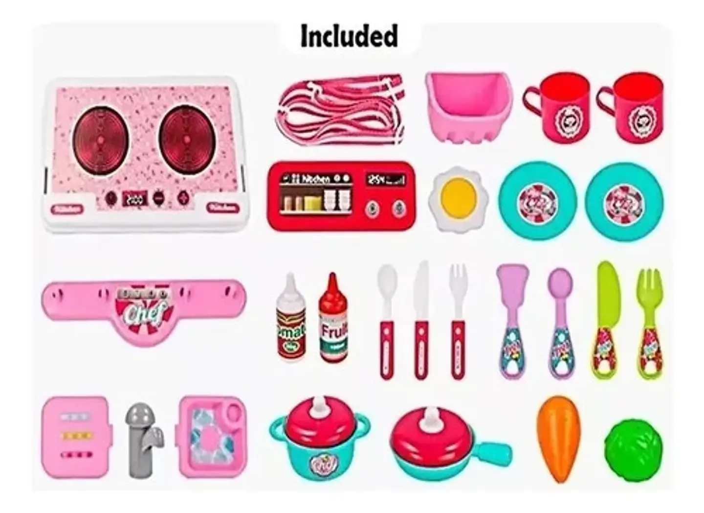 Set De Cocina Maleta Chef Portatil Niña Juguete 40cm Color Multicolor 5