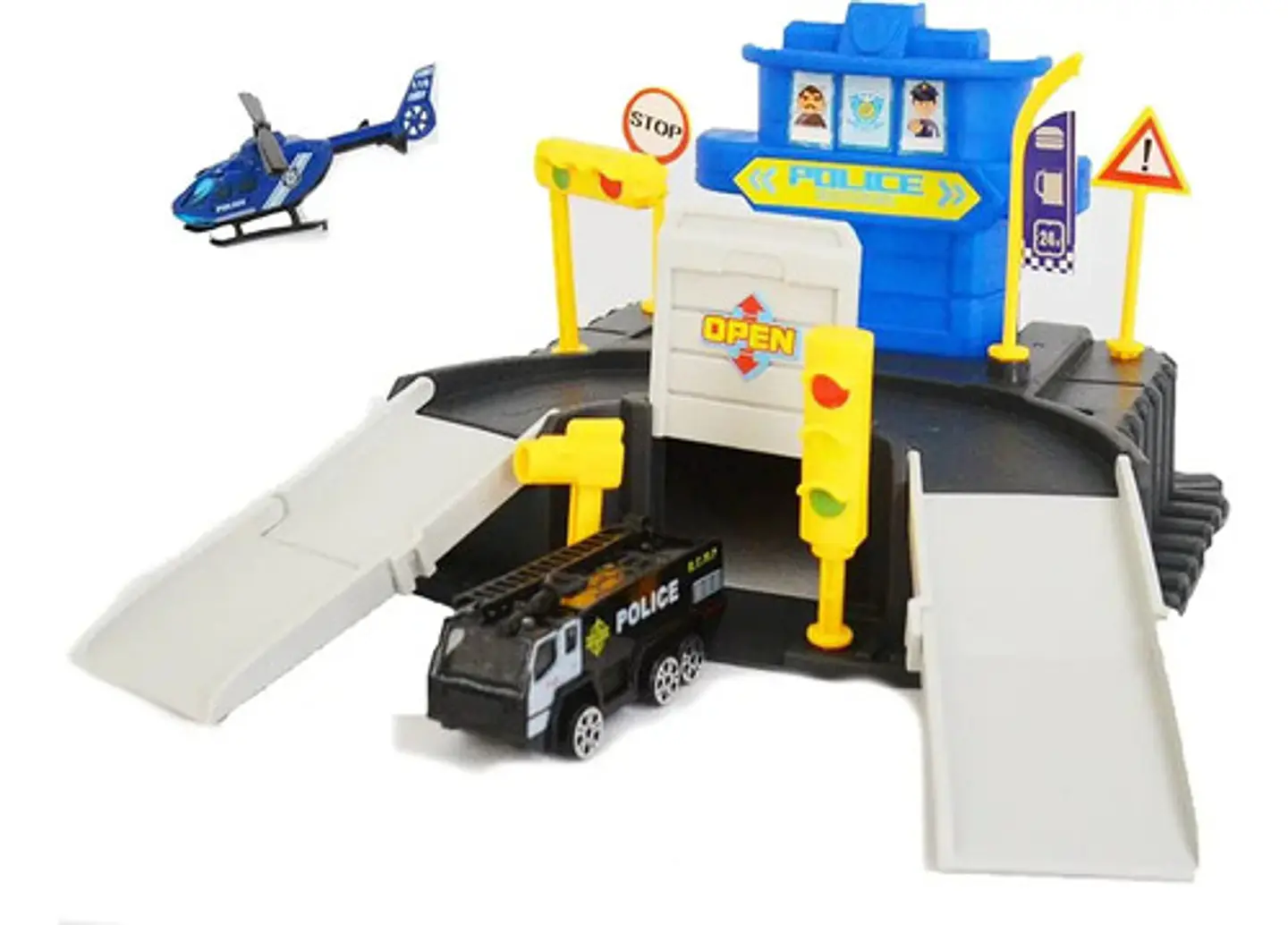 Garaje De Juguete Six-six-zero Estacionamiento Con Coches Para Niños Azul 3