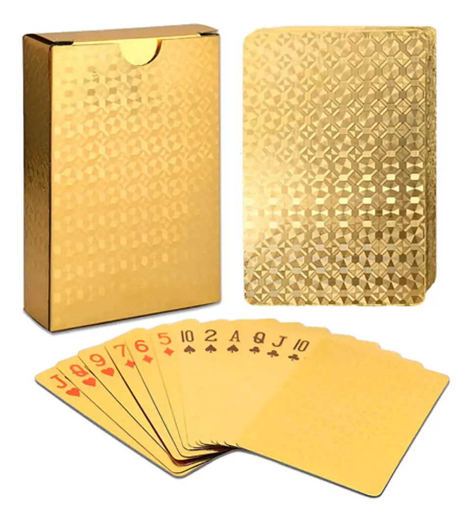 Mega Cartas Baraja De Poker Cartas Dorado D Lujo Ultra Fino 2