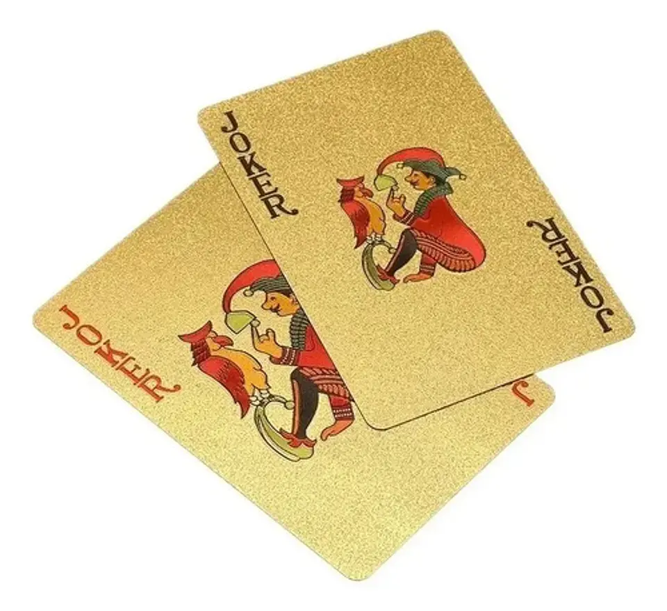 Mega Cartas Baraja De Poker Cartas Dorado D Lujo Ultra Fino 3