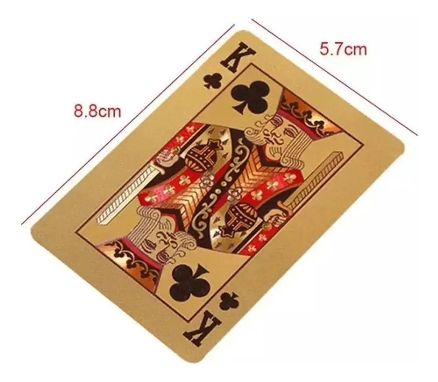 Mega Cartas Baraja De Poker Cartas Dorado D Lujo Ultra Fino 5