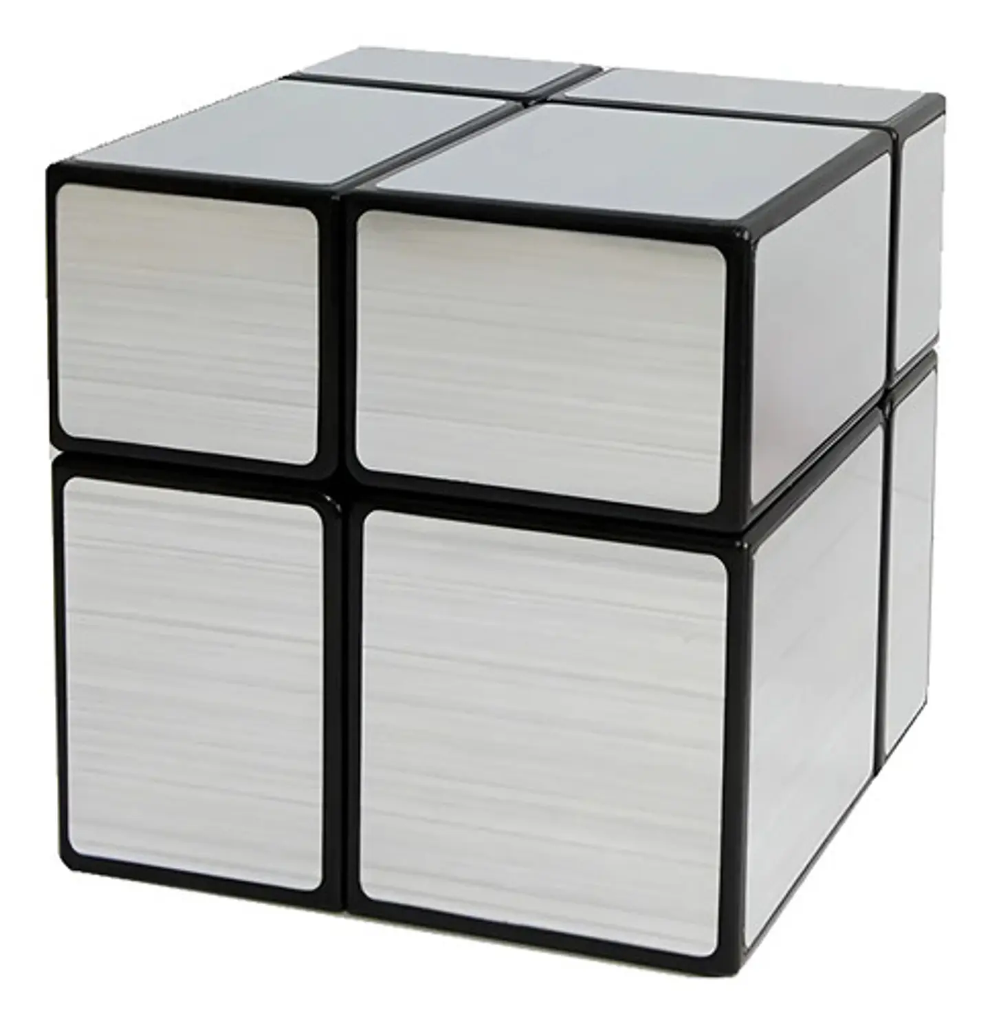 Cubo Mágico Qiyi Mirror 2x2 Plateado Para Desarrollo Mental 1