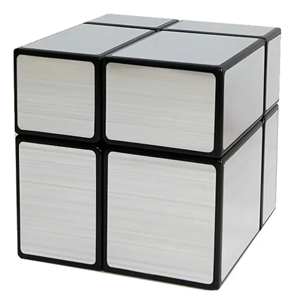 Cubo Mágico Qiyi Mirror 2x2 Plateado Para Desarrollo Mental 1