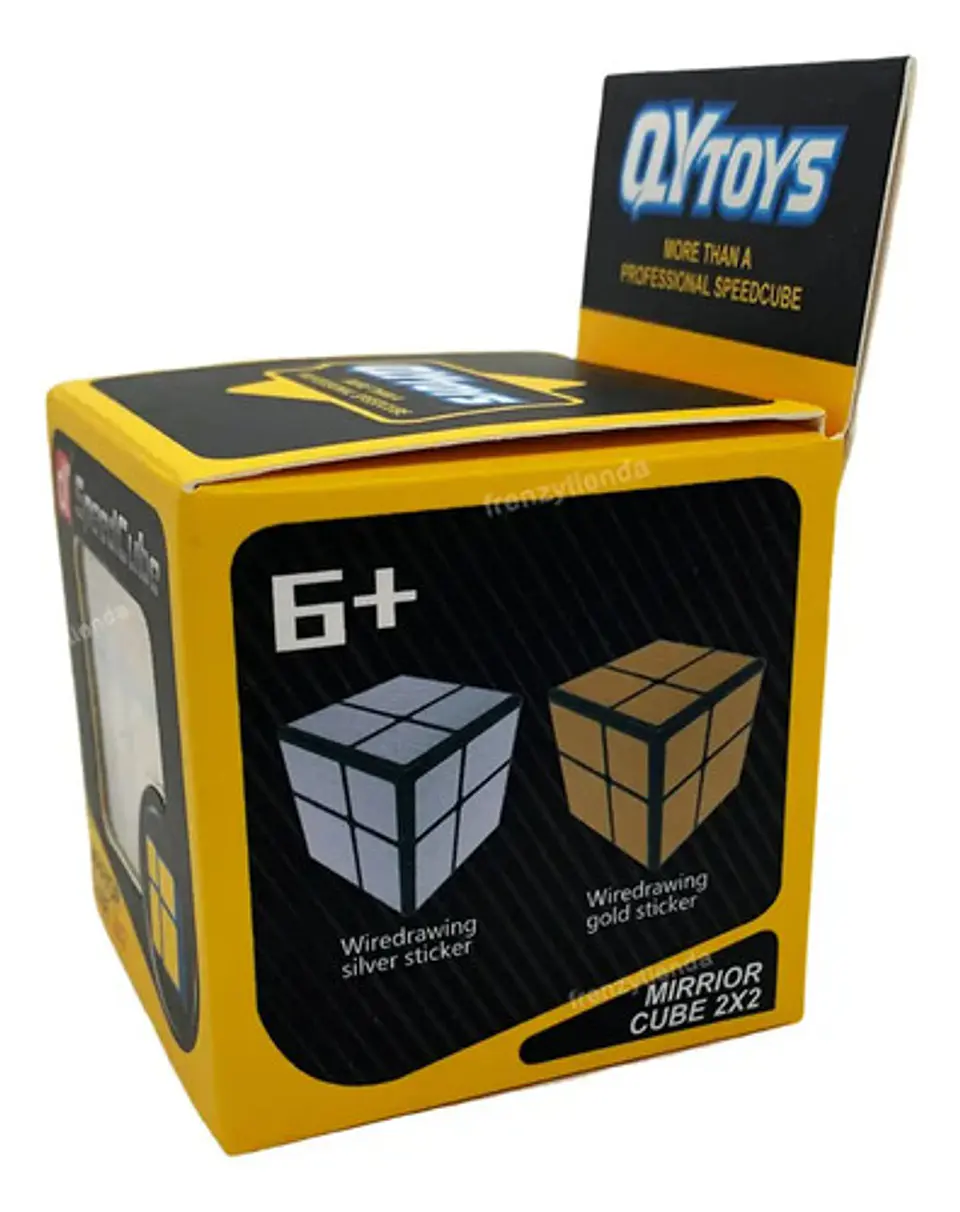 Cubo Mágico Qiyi Mirror 2x2 Plateado Para Desarrollo Mental 2