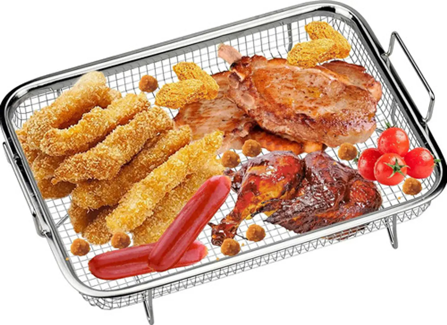Bandeja Malla Para Freidora De Aire Horno Acero Inoxidable 3