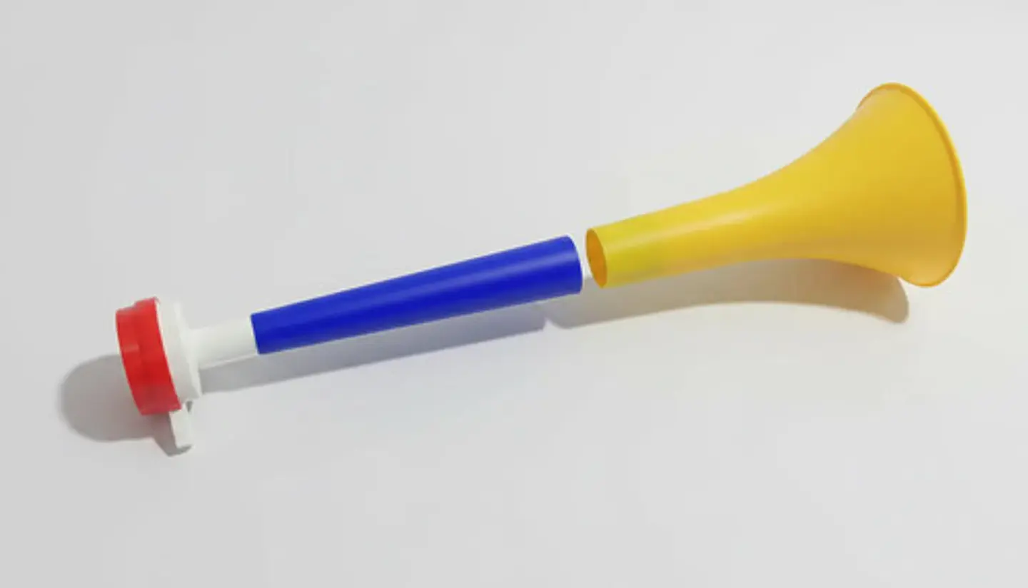 Corneta Vuvuzela 35cm Tricolor Plástica 3 Piezas Ajustable 4