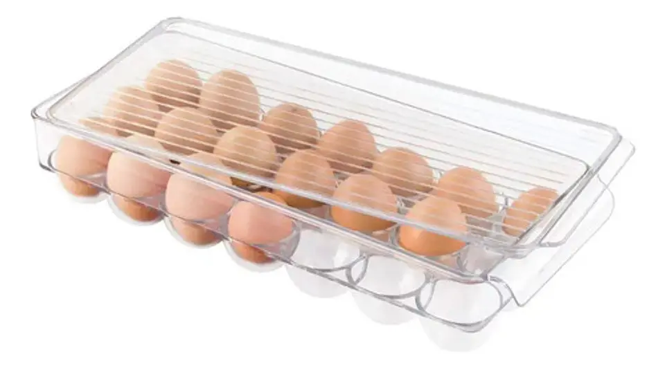 Huevera De Acrilico Grande Transparente Para 21 Huevos 1