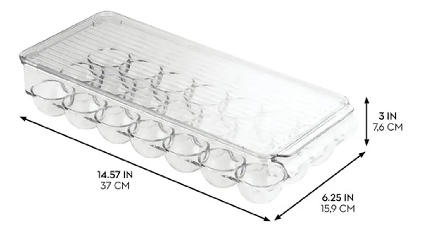 Huevera De Acrilico Grande Transparente Para 21 Huevos 2