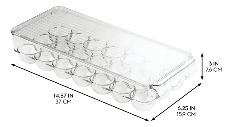 Huevera De Acrilico Grande Transparente Para 21 Huevos 2