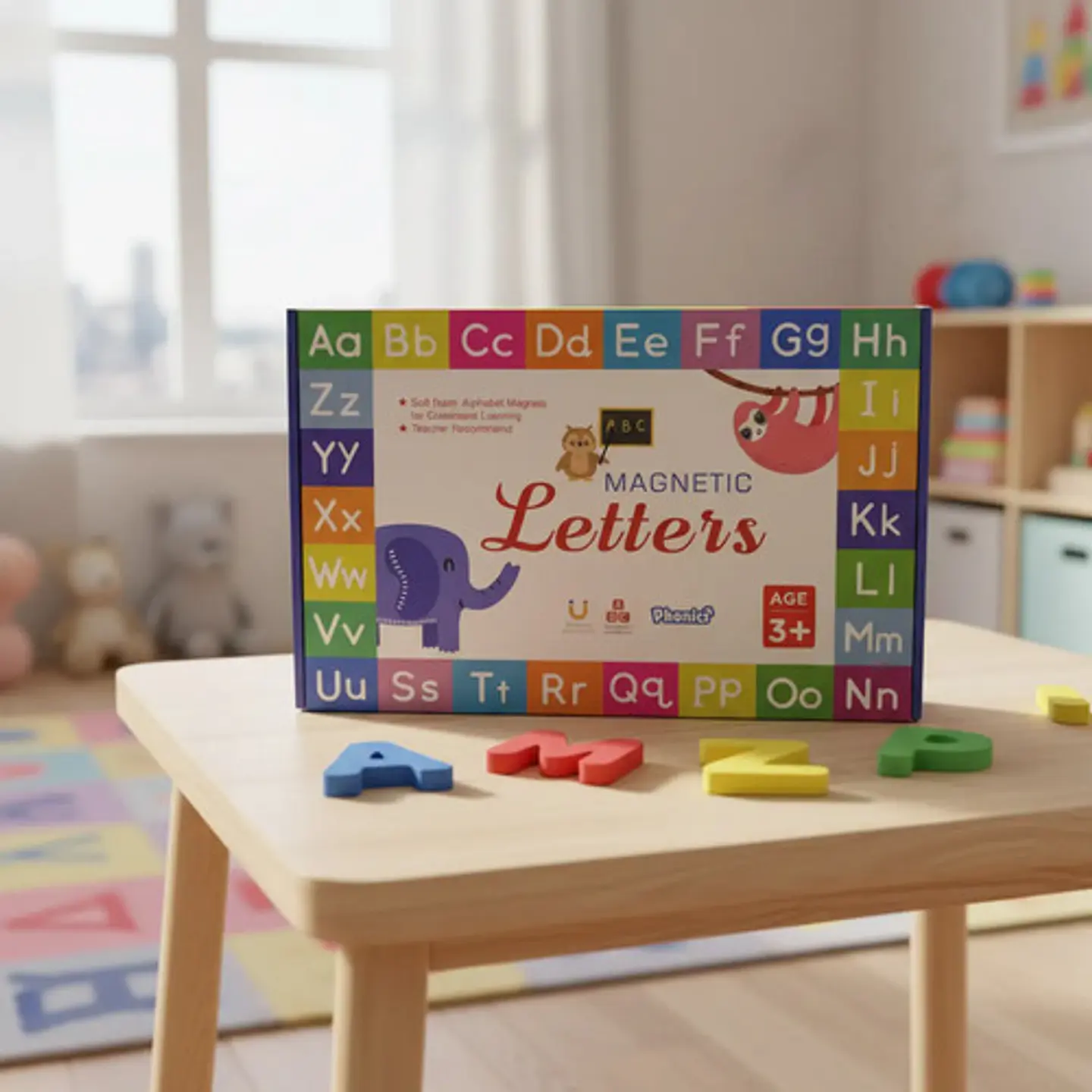 Juego Didáctico Letras Magnéticas De Foamy Abecedario Niños 2