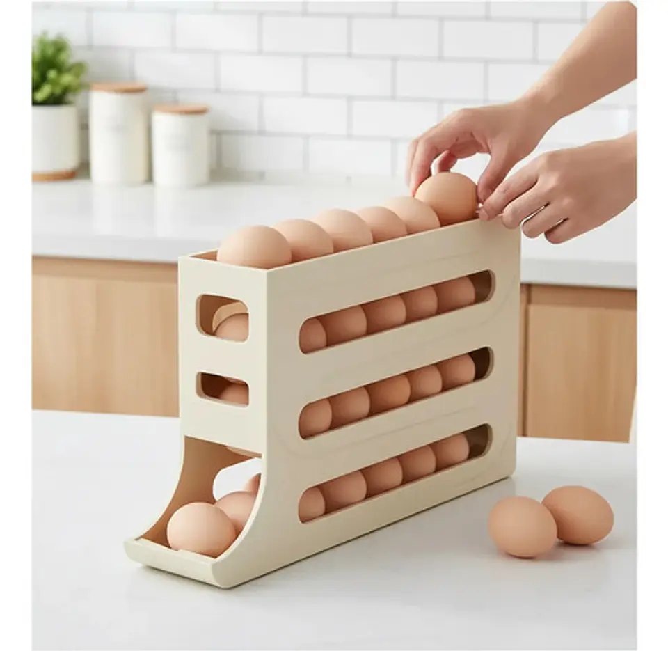 Soporte Para Huevos Dispensador Organizador Refrigerador 5