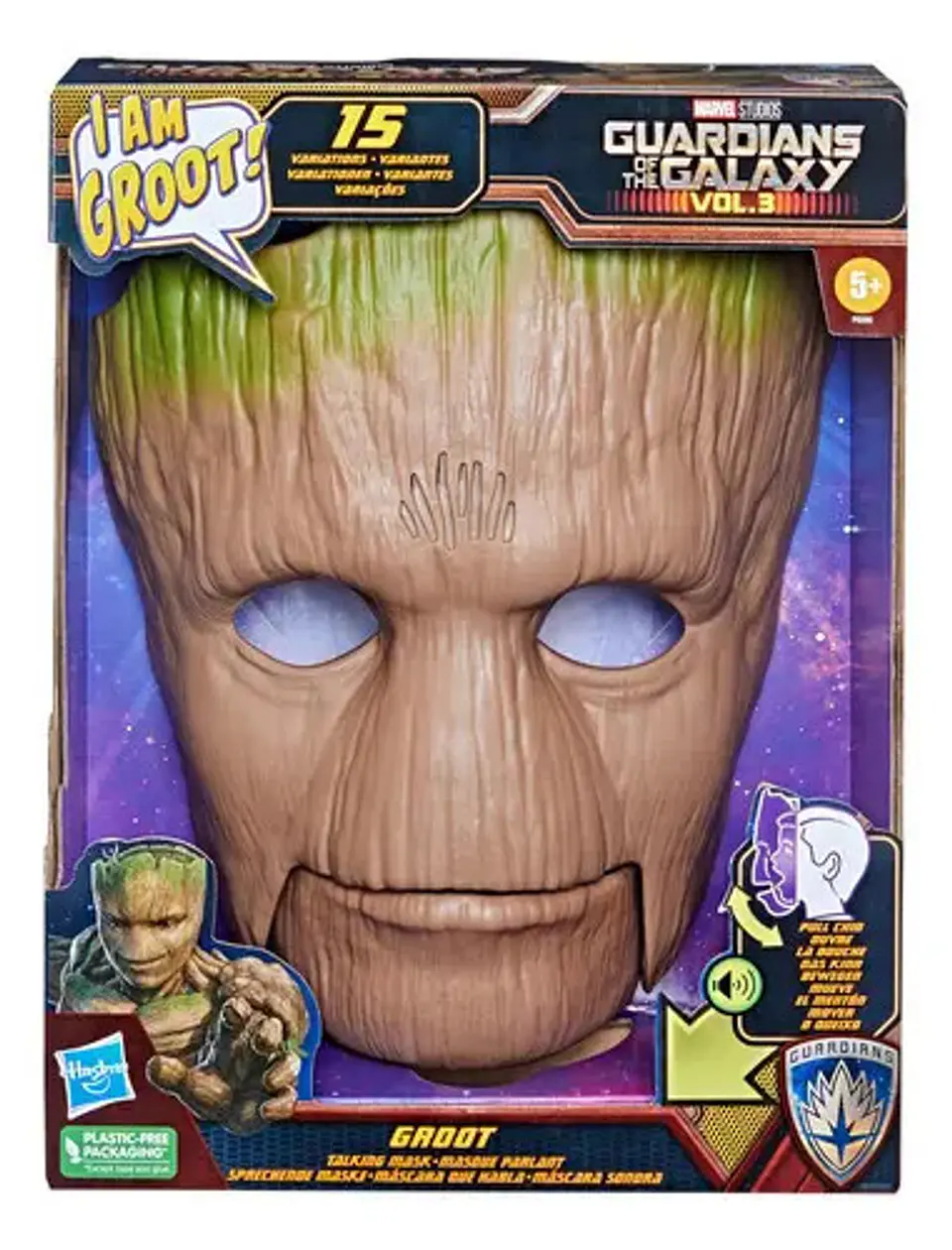 Máscara Electrónica Marvel Guardianes de la Galaxia de Groot con Sonido Hasbro 1