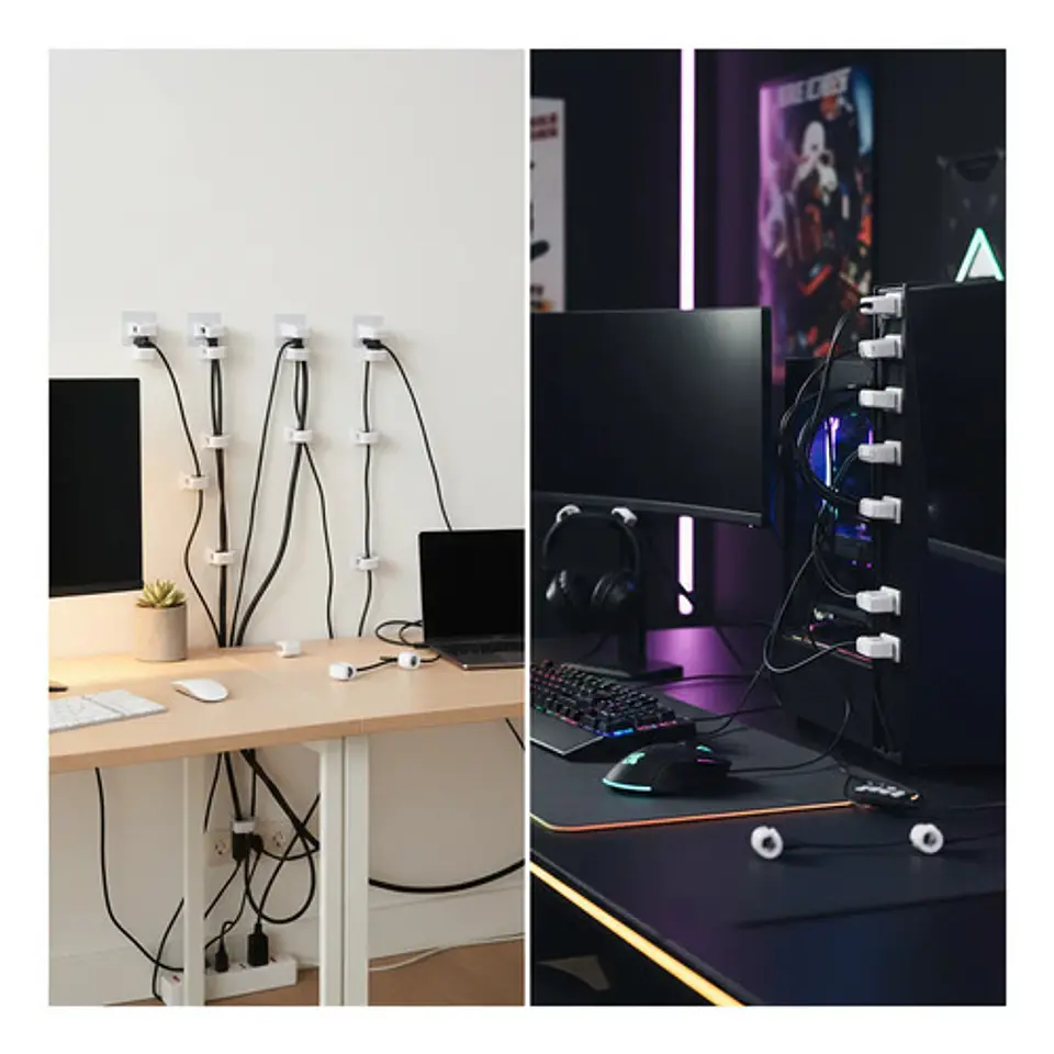 Abrazadera X12 Pequeña Organizador Para Cables Adhesivo 6
