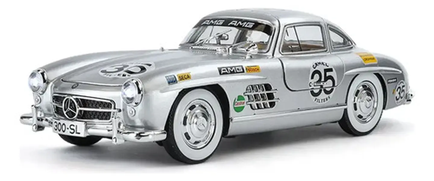 Mercedes Benz 300sl Miniautos Metal Con Luces Y Sonido 1/24w Color Negro 2