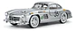 Mercedes Benz 300sl Miniautos Metal Con Luces Y Sonido 1/24w Color Negro - Miniatura 2