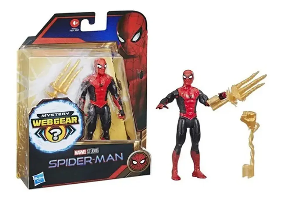 Spiderman No Way Home Red & Black Figura Mistery Web Gear 1
