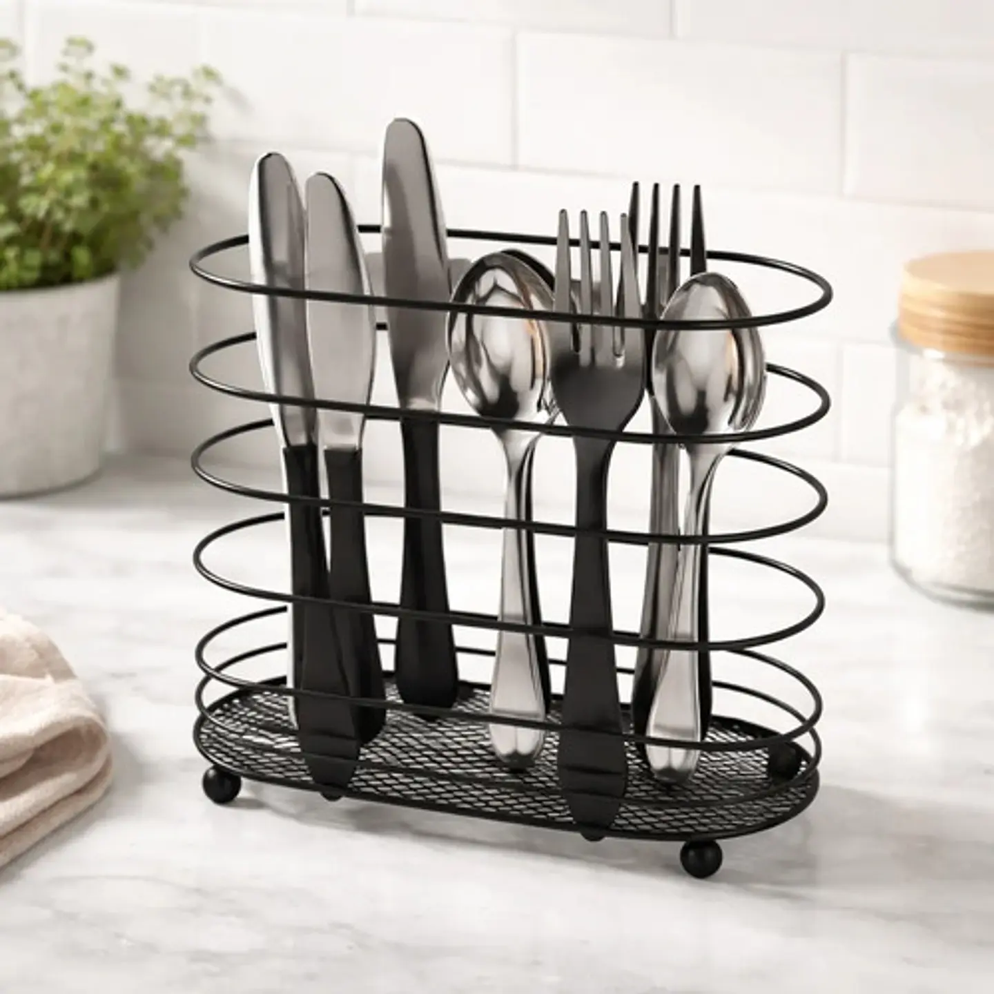 Portacubiertos Escurridor Metálico Para Cocina Moderno 3